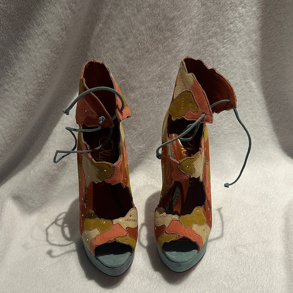 Charlotte Olympia Around the World Lace-Up Heels